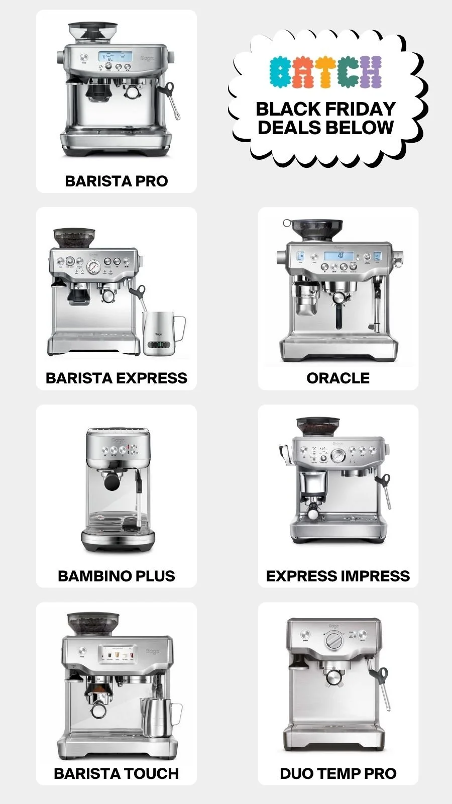 Black Friday Coffee Machine Deals 2023 Sage Delonghi etc